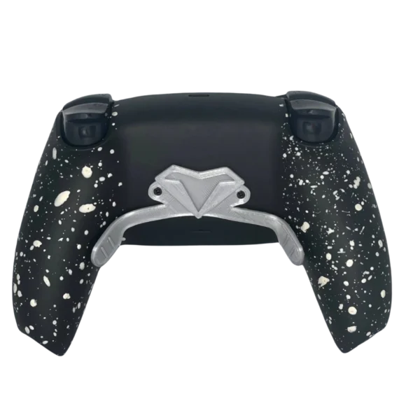 Retro del controller PS5 Illuminati: nero con puntini bianchi