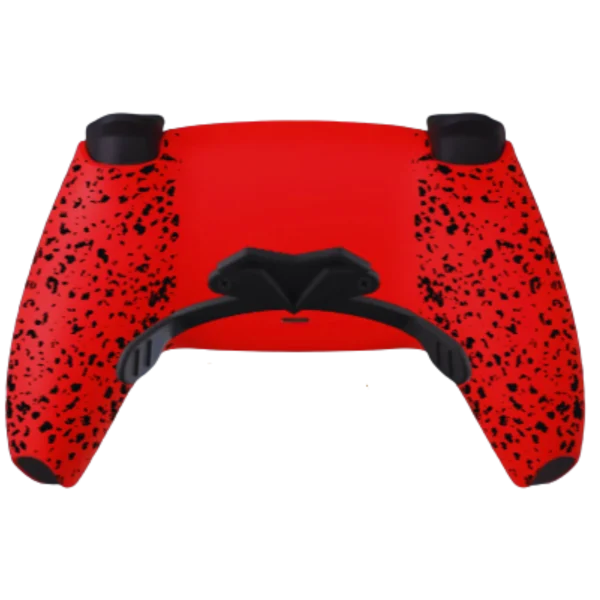 Trasera del mando PS5 THUNDER GAMING 2025 con paletas: roja con motas negras