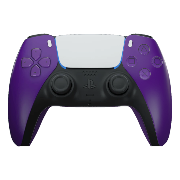 Comando PS5 roxo, vista frontal