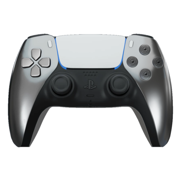 Manette PS5 argent personnalisée, vue de face
