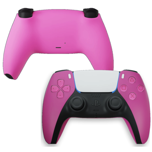 Controller PS5 rosa personalizzato, fronte e retro